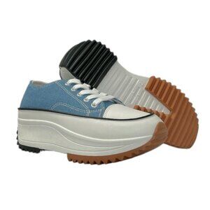 ETA SHOES WALK-1 Women's Low Top Platform Fashion Sneakers Blue Denim